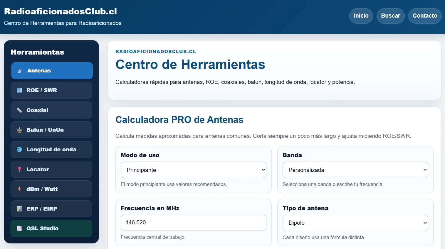 Las fórmulas más utilizadas en las calculadoras para radioaficionados